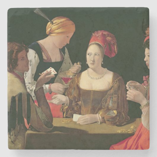 Der Betrüger mit dem Pik-Ase Steinuntersetzer (Vorderseite)