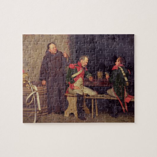 Der Betrüger (Öl auf Leinwand) (eins von Paaren - Puzzle (Horizontal)