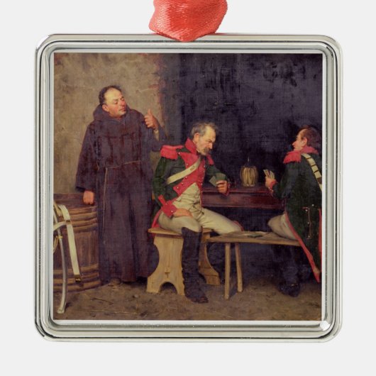 Der Betrüger (Öl auf Leinwand) (eins von Paaren - Silbernes Ornament (Vorne)