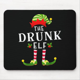 Der betrunkene Elf Weihnachten passende Pyjama Mousepad