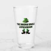 Der Betrunkene Onkel Leprechaun Funny St. Patrick' Glas (Vorderseite)