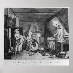 Der beunruhigte Dichter, 1740 Poster