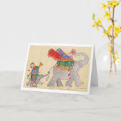 Der bewegende Tag der Elefanten Karte (Gelbe Blume)