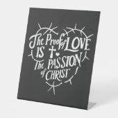 Der Beweis der Liebe ist die Leidenschaft Christi Sockelschild (Vorderseite)
