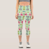 Der bezaubernde eklektische Garten: Diverse Blumen Capri Leggings (Vorderseite)