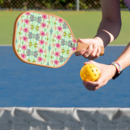 Der bezaubernde eklektische Garten: Diverse Blumen Pickleball Schläger