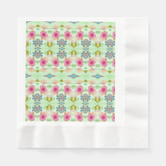 Der bezaubernde eklektische Garten: Diverse Blumen Serviette (Vorderseite)