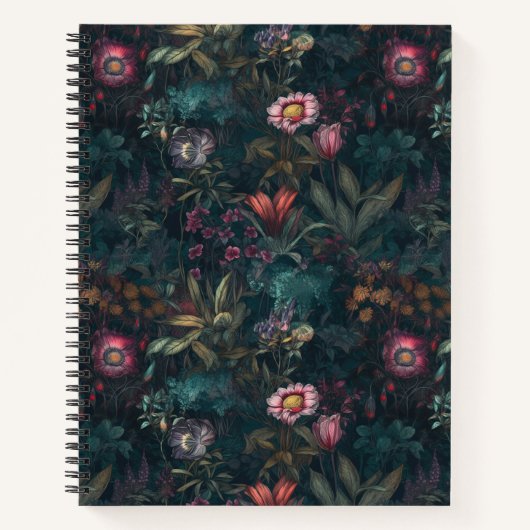 Der bezaubernde Garten der Wildblume I Rosa und Du Notizblock (Vorderseite)