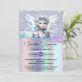 Der bezaubernde Glitzer Quinceañera mit seinen ung Einladung (Stehend Vorderseite)