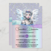 Der bezaubernde Glitzer Quinceañera mit seinen ung Einladung (Vorne/Hinten)