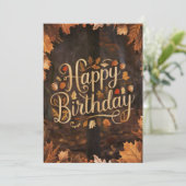 Der bezauberte Ahornblätterglück Herbst glücklich  Karte (Stehend Vorderseite)