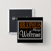 Der Bibliophiles Willkommen immer Button (Vorne & Hinten)