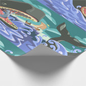 Der biblische Jonah und die Szene des Waldes Geschenkpapier