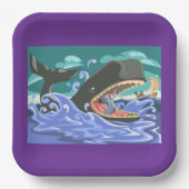 Der biblische Jonah und die Szene des Waldes Pappteller (Vorderseite)