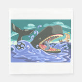 Der biblische Jonah und die Szene des Waldes Serviette (Vorderseite)