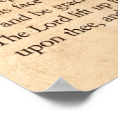 Der biblische Priestersegen auf Hebräisch und Engl Poster (Ecke)