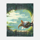 Der Bienenführer-Gnom – Hüter des Honigs Fleecedecke (Vorderseite)