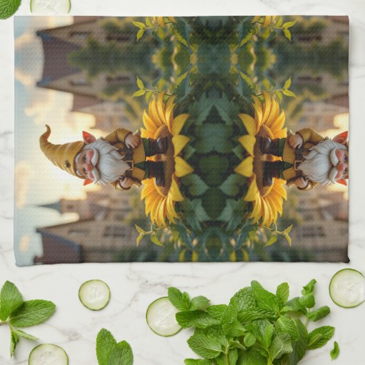 Der Bienenführer-Gnom – Hüter des Honigs Geschirrtuch (Gefaltet)