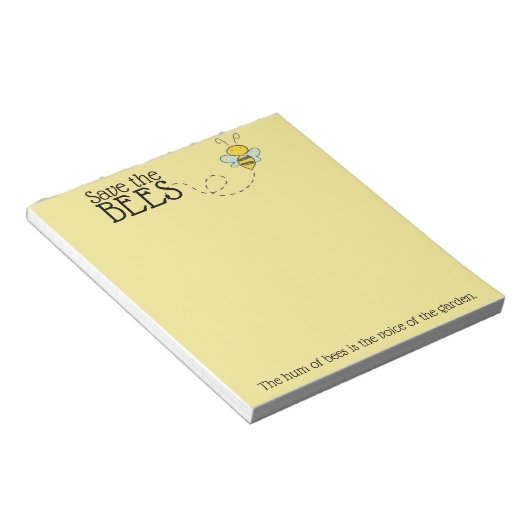 Der Bienenkommentar gerettet Notizblock (angewinkelt)