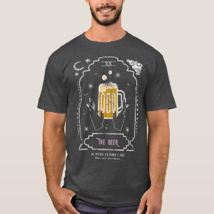 Der Biertrinker Funny Tarot Lesekarte Mond T-Shirt