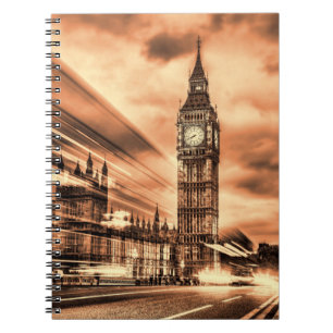 Der Big Ben im Retro-Stil in London Notizblock