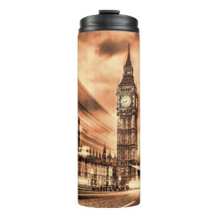Der Big Ben im Retro-Stil in London Thermosbecher