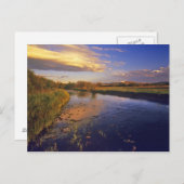 Der Big Hole River am letzten Licht in der Nähe vo Postkarte (Vorne/Hinten)