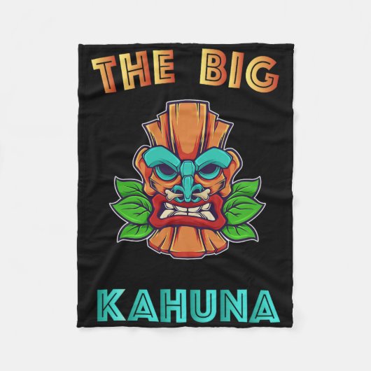Der Big Kahuna Funny Hawaiian Tiki Vater Boss Gift Fleecedecke (Vorderseite)