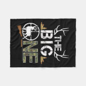 Der Big One Birthday Boy Deer Hunter Camouflage 1s Fleecedecke (Vorderseite (Horizontal))