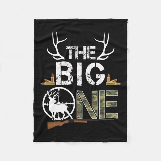 Der Big One Birthday Boy Deer Hunter Camouflage 1s Fleecedecke (Vorderseite)
