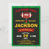 Der Big One Football Field Sport Game Boy zum Gebu Einladung (Vorderseite)