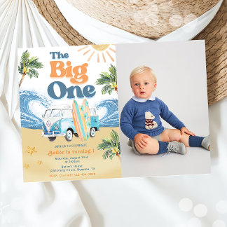 Der Big One Surf Beach zum 1. Geburtstag Einladung