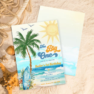 Der Big One Surf Beach zum 1. Geburtstag Einladung