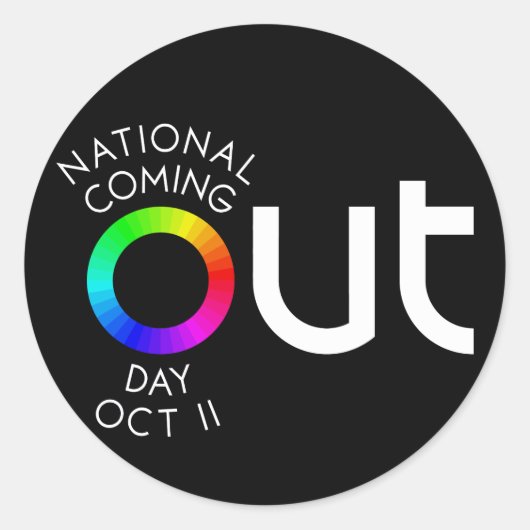 Der Big Out Round Black Aufkleber (Vorderseite)