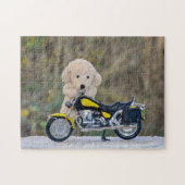Der Biker - Hund - Puzzle (Horizontal)