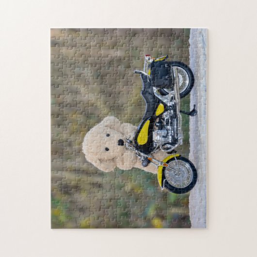 Der Biker - Hund - Puzzle (Vertikal)