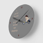 Der Biker - Runde Wanduhr (Winkel)