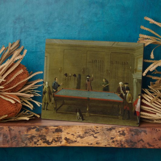 Der Billardsaal (Öl auf Leinwand) Fotoplatte (Seite)