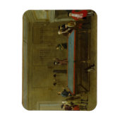 Der Billardsaal (Öl auf Leinwand) Magnet (Vertikal)