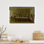 Der Billardsaal (Öl auf Leinwand) Poster (Küche)