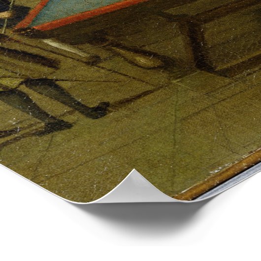 Der Billardsaal (Öl auf Leinwand) Poster (Ecke)