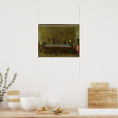 Der Billardsaal (Öl auf Leinwand) Poster (Küche)