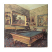 Der Billiardsaal in Menil Hubert von Edgar Degas Fliese (Vorderseite)