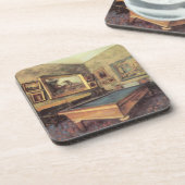 Der Billiardsaal in Menil Hubert von Edgar Degas Getränkeuntersetzer (Linke Seite)