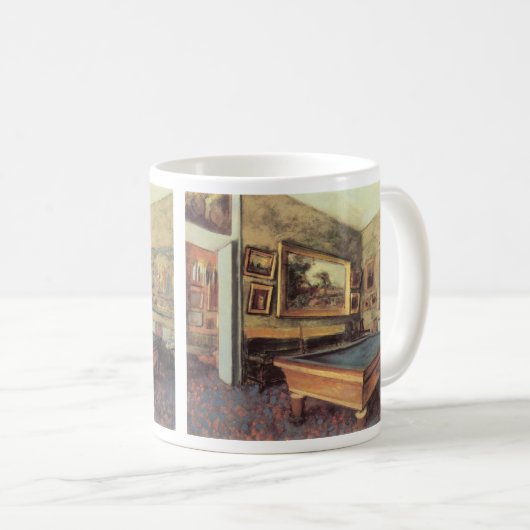 Der Billiardsaal in Menil Hubert von Edgar Degas Kaffeetasse (VorderseiteRechts)