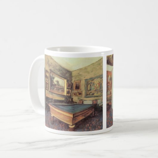Der Billiardsaal in Menil Hubert von Edgar Degas Kaffeetasse (Vorderseite Links)