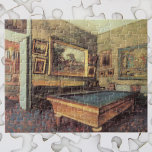 Der Billiardsaal in Menil Hubert von Edgar Degas Puzzle<br><div class="desc">Das Billiardzimmer von Menil Hubert (1892) von Edgar Degas ist ein Vintager Impressionismus mit einem Billardtisch in einem Raum, der mit Gemälden an den Wänden besticht. Menil-Hubert-sur-Orne ist eine Gemeinde im Nordwesten Frankreichs. Über den Künstler: Edgar Degas (1834-1917) gilt als einer der Gründer des Impressionismus, obwohl er lieber Realismus und...</div>