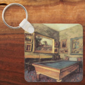 Der Billiardsaal in Menil Hubert von Edgar Degas Schlüsselanhänger (Vorderseite)