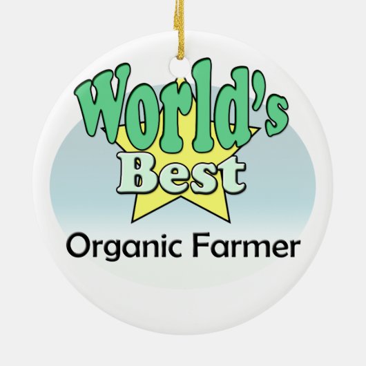 Der Bio Bauer der Welt Keramikornament (Hinten)