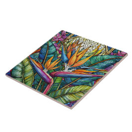 Der Bird of Paradise Art Fliese